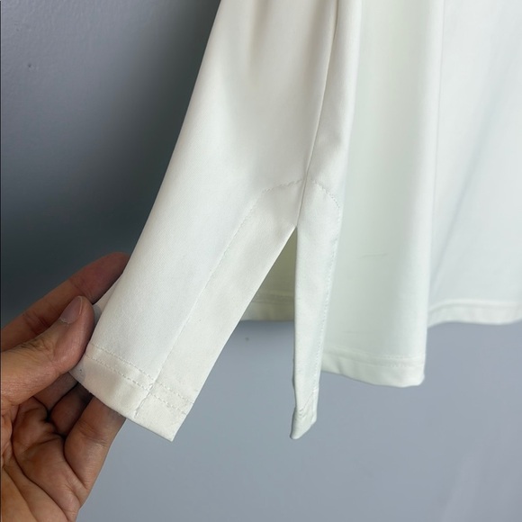 Sympli The Best White Fitted 3/4 Sleeve Top Size 12 - Picture 7 of 8